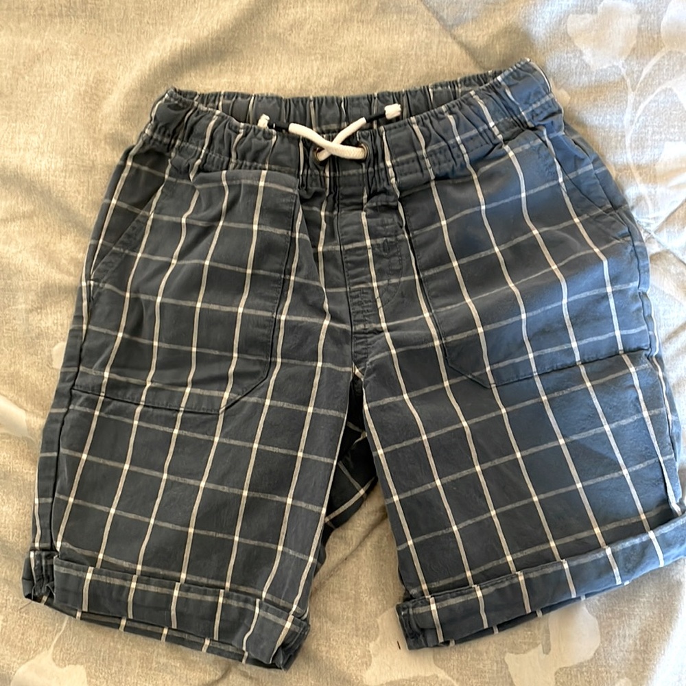 Cat & Jack 5T toddler boys checkered shorts blue and white